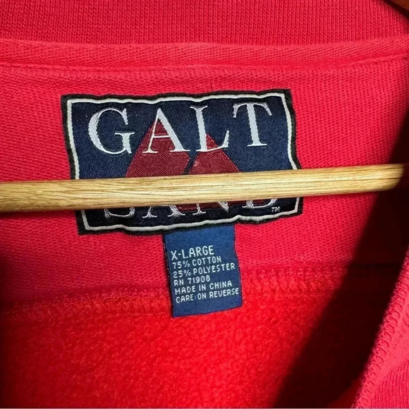 Galt Sand Ohio State University Red Oversized Crewneck Sweatshirt size XL - Picture 6 of 9